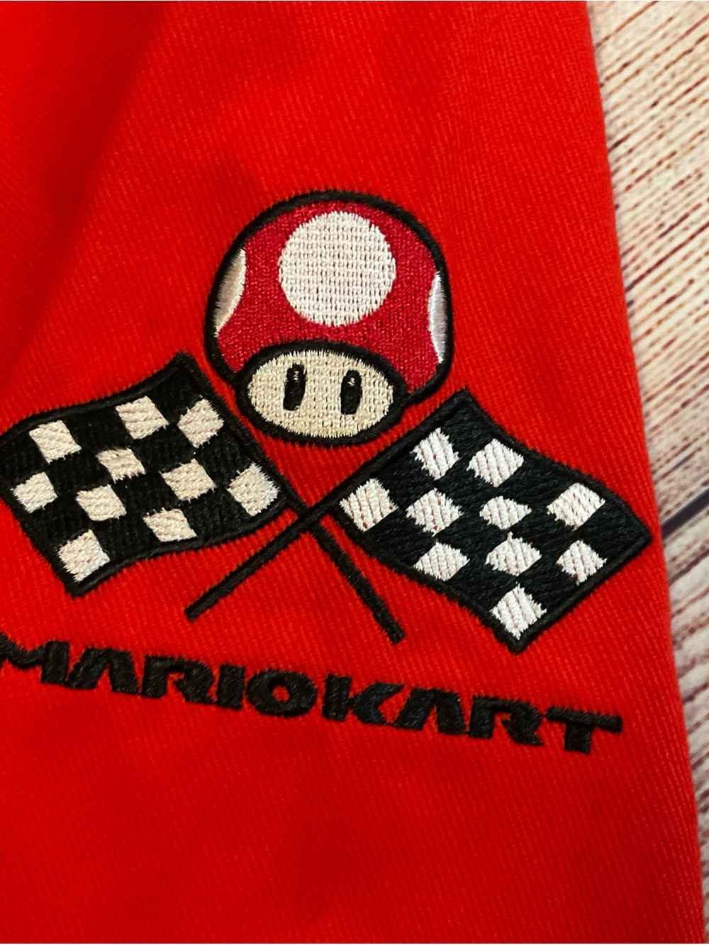 Target Red Mario Kart Racing Bomber Jacket - Picture 5 of 9